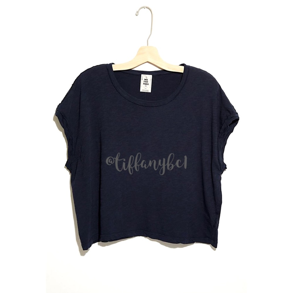 Free People We the Free You Rock Tee in Navy - Picture 3 of 7